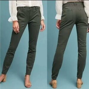 Anthropologie Olive Green Cotton Blend Pants - Like new